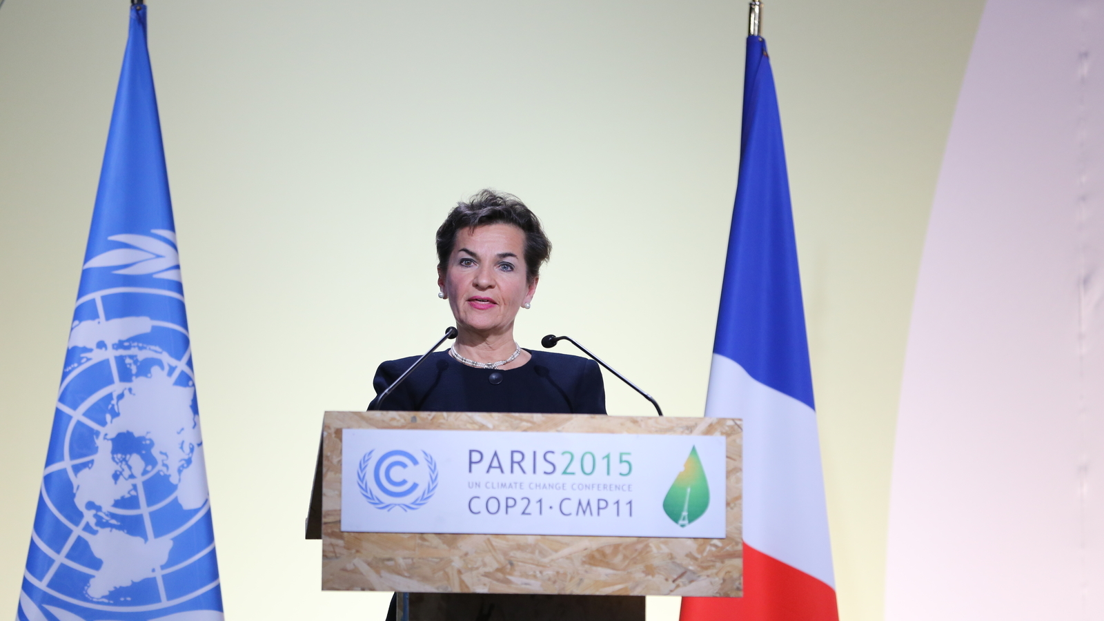 Christiana Figueres at the Paris Climate Change Conference in 2015